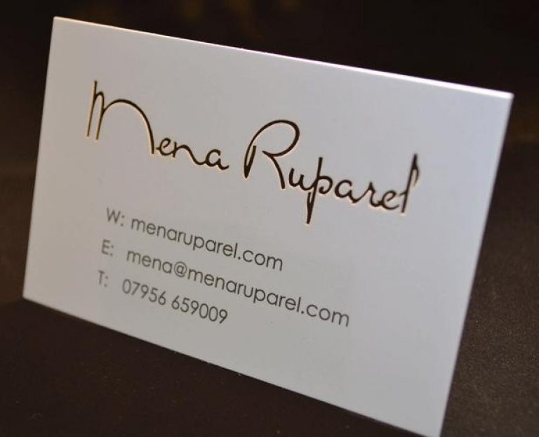 die cut business cards